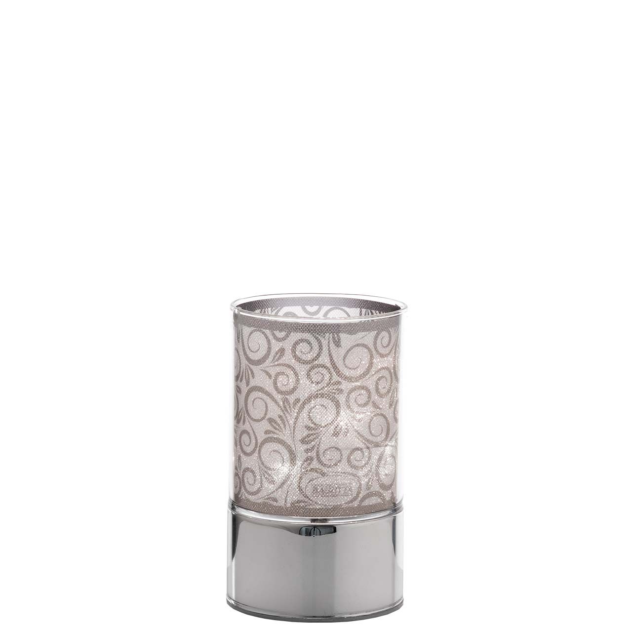 LAMPADA IN VETRO H. 15 CON DECORO STILIZZATO